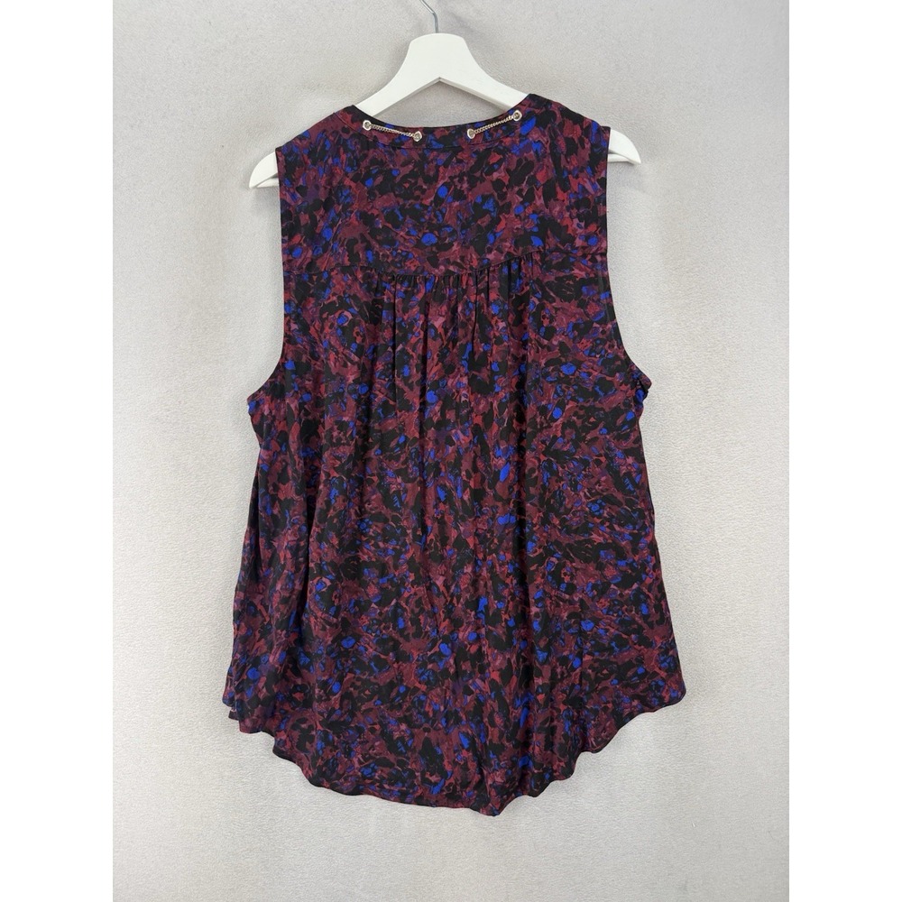 Torrid 2X Crepe Tank Top Chain Link Neck Multicolor‎ Animal Print Blouse - Picture 3 of 9